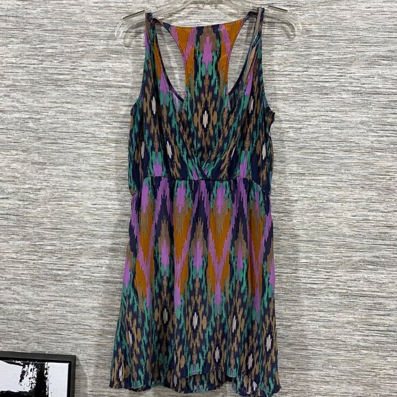 G.L.A.M. Racerback Dress – Medium – Bold Ikat Print, Rayon, Deep Pockets - Picture 2 of 8